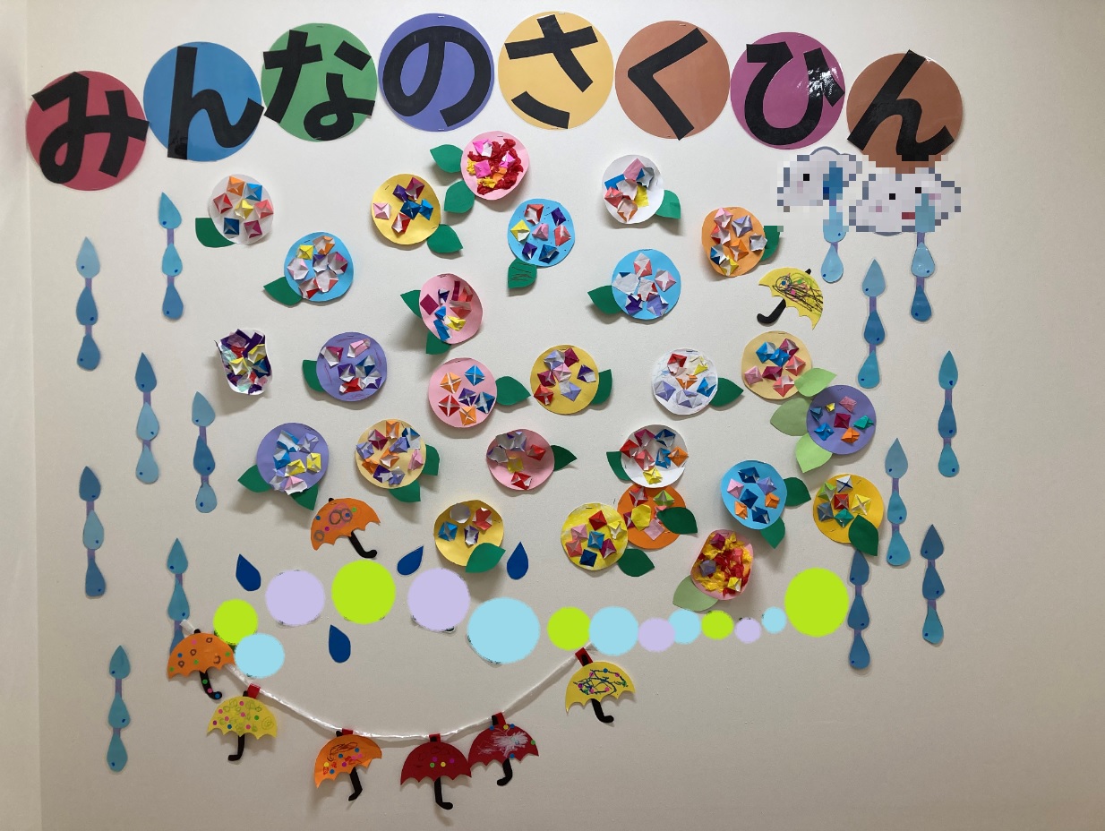 千葉】6月の工作「あじさい」｜ハビーブログ｜発達が気になるお子さま  