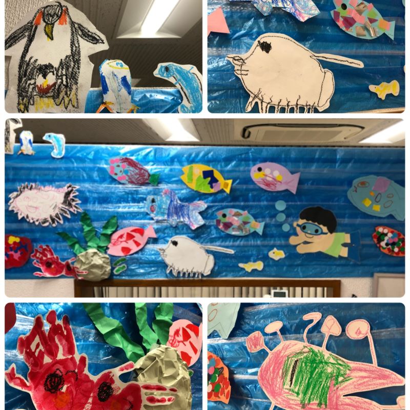 ハビー立川教室_夏の壁面制作2