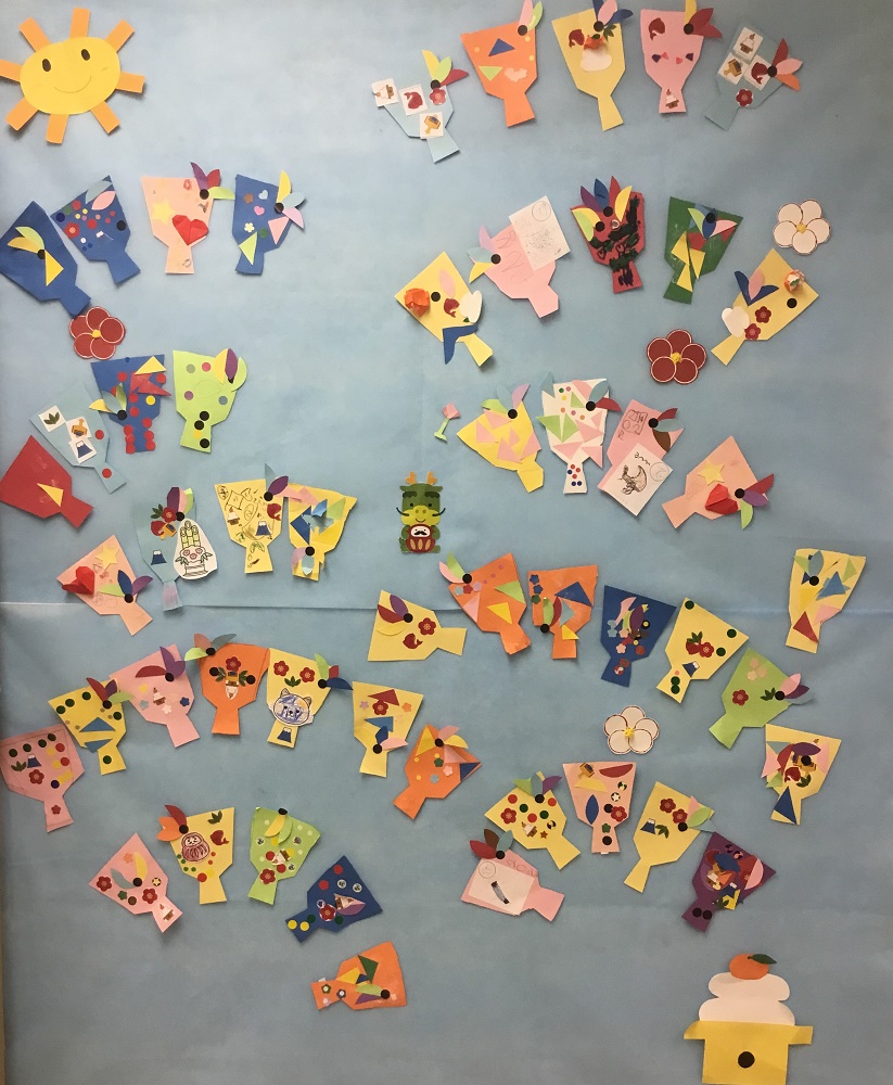 【ハビー関内教室】1月壁面製作羽子板のご紹介①