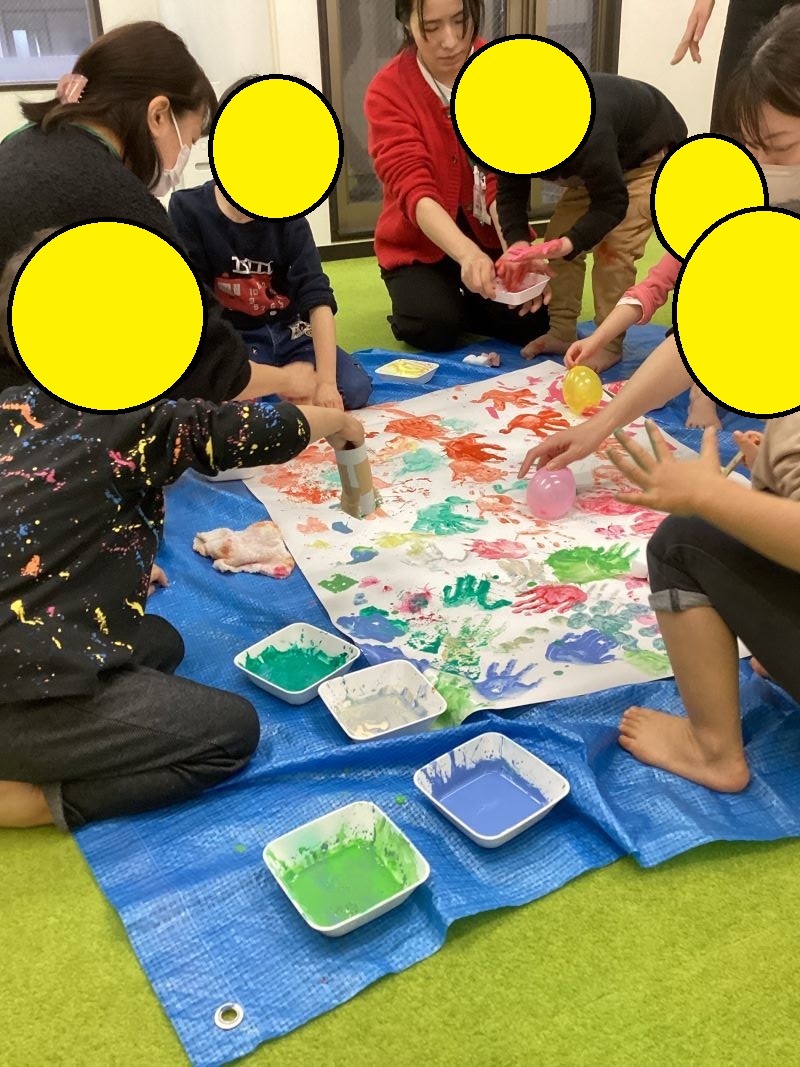 ハビー柏教室絵具遊び①