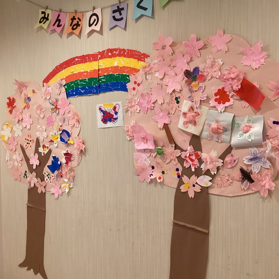 ハビー湘南台教室桜の工作写真①