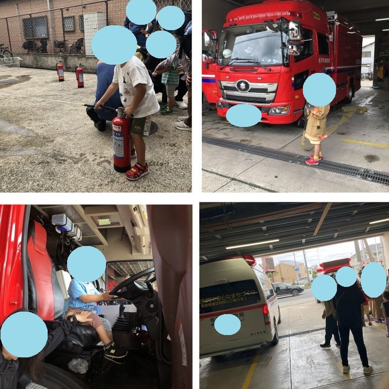 ハビー松戸駅西口教室・消防車イベント1
