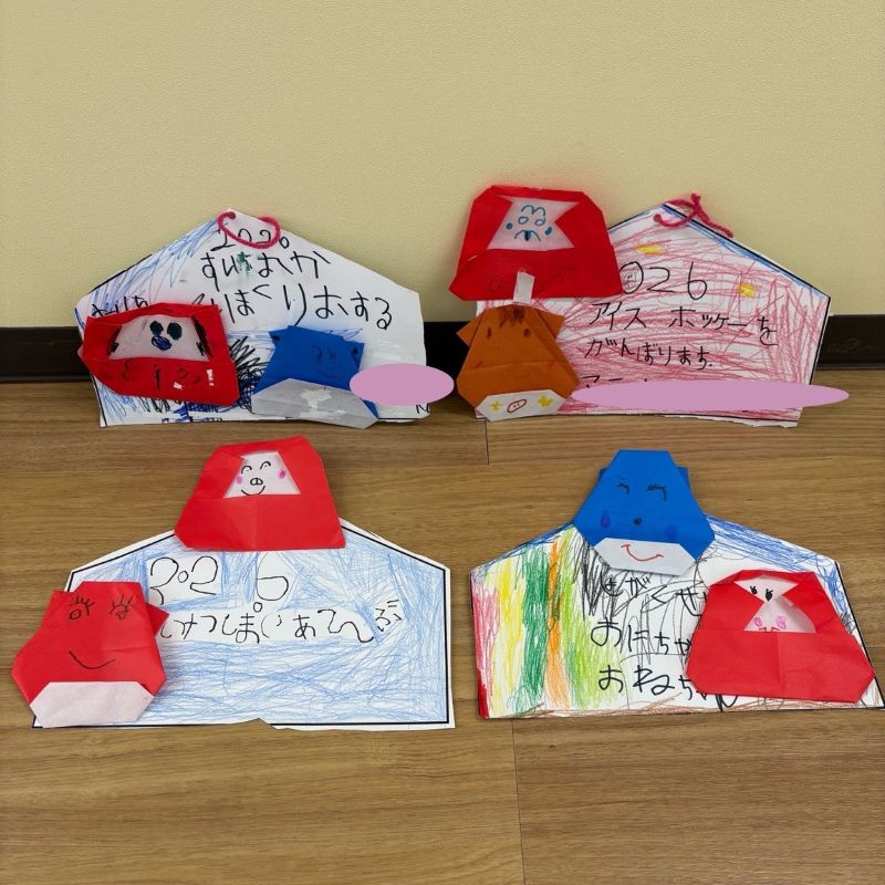 【神戸三宮】🎍年長集団活動「絵馬づくり」を行いました🎍